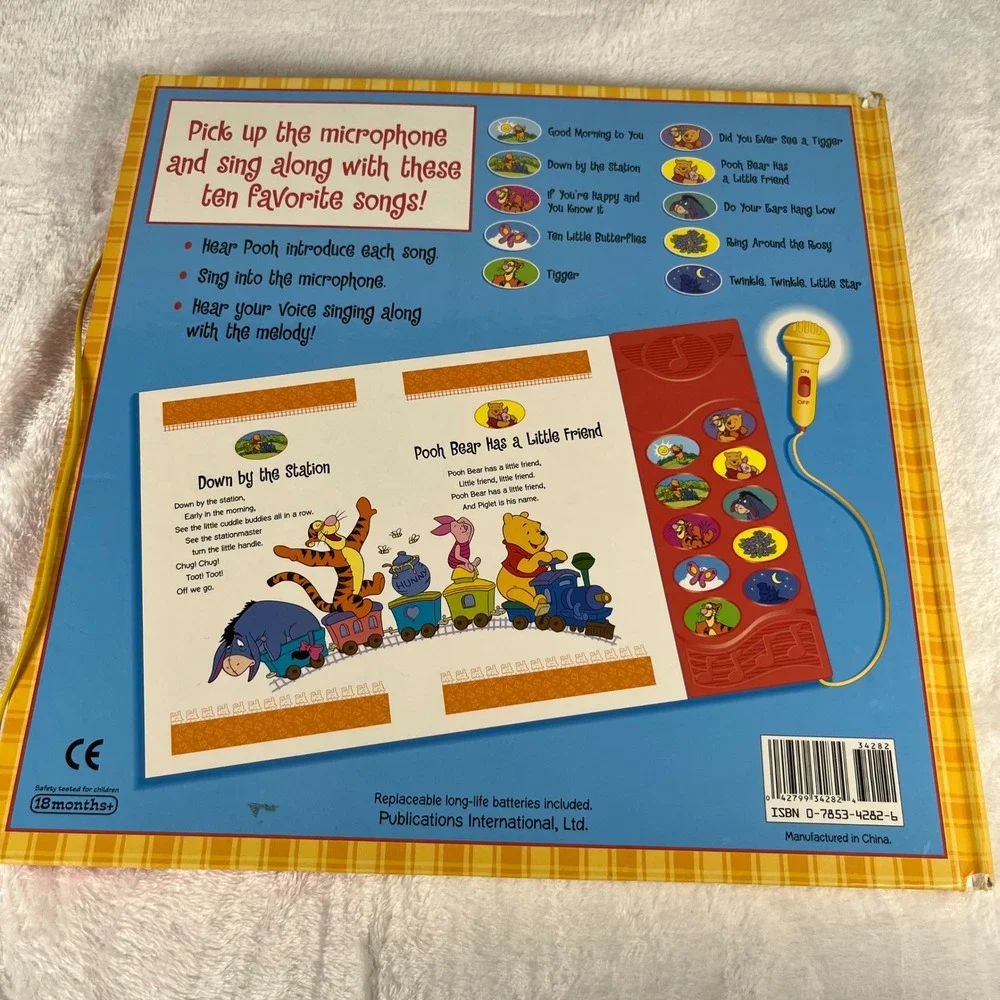 Disney Winnie the Pooh Sing-Along Songs Sound Book with‎ Microphone 10 Songs